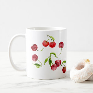 Mug Aquarelle de cerises rouges
