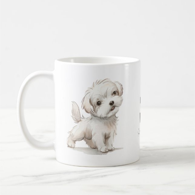 Mug Aquarelle de chien (Gauche)