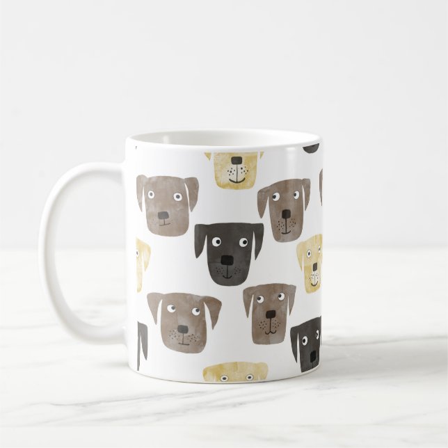 Mug Aquarelle de chien du Labrador Retriever (Gauche)