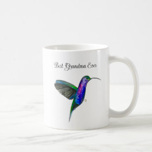 Mug Aquarelle de colibri Jardin floral de grand-mère N