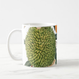 Mug Aquarelle de durian tropical, motif de mangue.