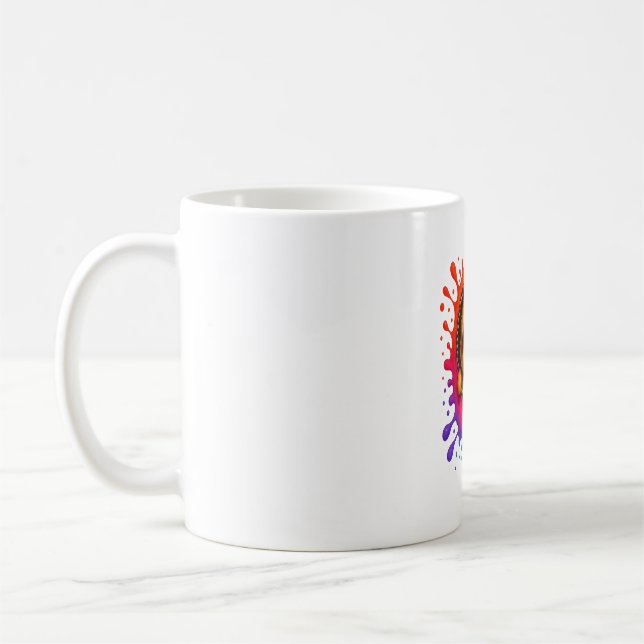 Mug Aquarelle de fentes (Gauche)