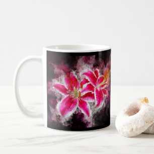 Mug Aquarelle de fleur de Stargazer Lily - bb 03