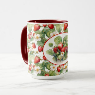 Mug Aquarelle de fraises mûres