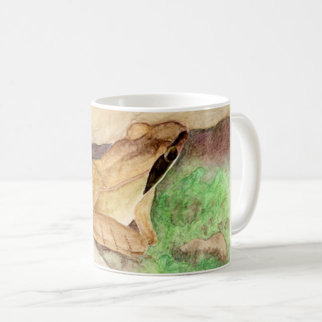 Mug Aquarelle de grenouille à bois (Devant droit)