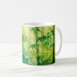 Mug Aquarelle de la forêt de Bambou