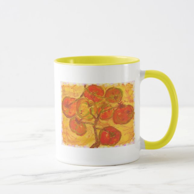 Mug aquarelle de la grappe de tomates (Droite)