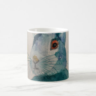 Mug Aquarelle de lièvre bleu
