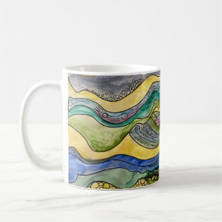 Mug Aquarelle de marais sur la pâte de café