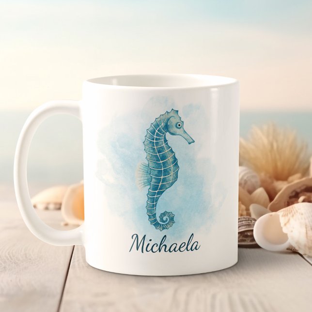 Mug Aquarelle de mer Aqua Côte Bleue (Créateur téléchargé)