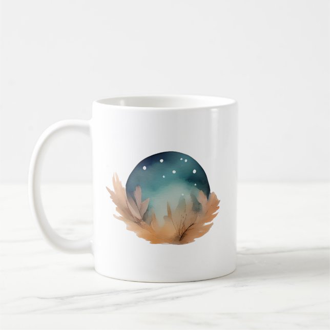 Mug Aquarelle de nid céleste Abstraite (Gauche)