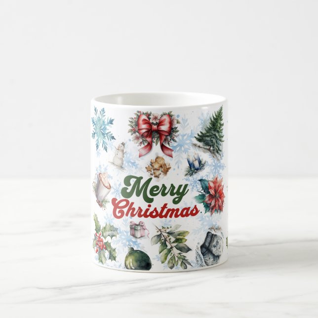 Mug Aquarelle de Noël (Centre)
