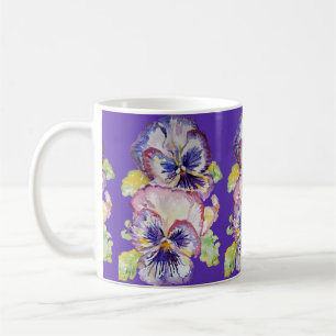 Mug Aquarelle de Pansky sur la moisissure violette fon