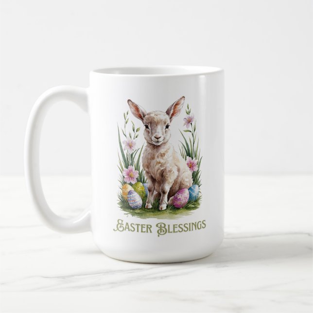 Mug Aquarelle de Pâques - Lump & Fleurs (Gauche)