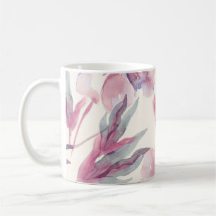 Mug Aquarelle de pivoines : arrière - plan floral tran