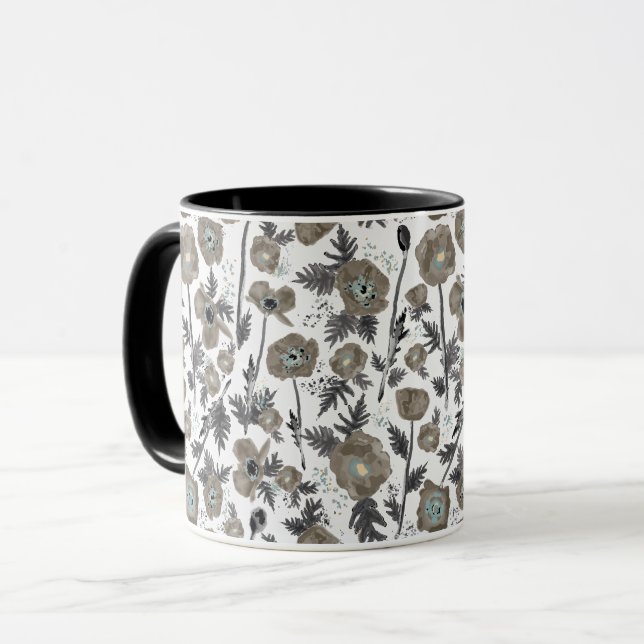 Mug Aquarelle de Poppiy Floral (Devant gauche)