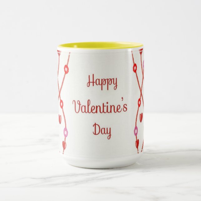 Mug Aquarelle de Saint-Valentin Design-23223 (Centre)
