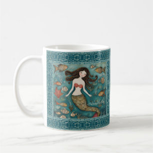 Mug Aquarelle de sirène personnalisée