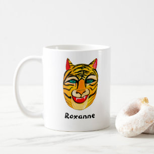 Mug Aquarelle de tigre de rire CUSTOMISÉE