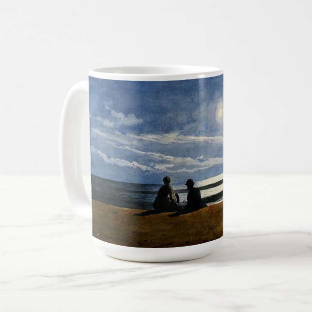 Mug Aquarelle de Winslow Homer, Clair de lune, (Devant gauche)