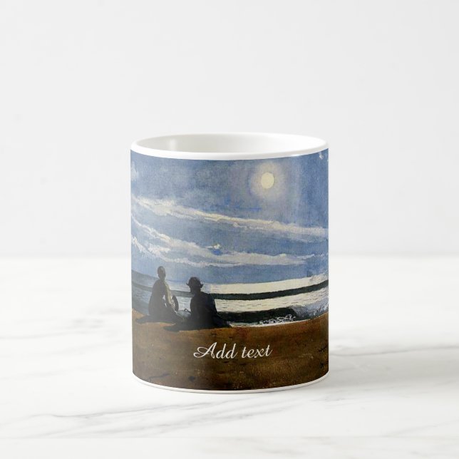 Mug aquarelle de Winslow Homer, Clair de lune, TEMPLAT (Centre)