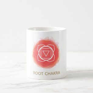 Mug Aquarelle d'intention du symbole de racine rouge C