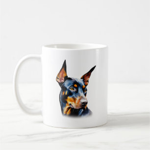Mug Aquarelle Doberman Pinscher