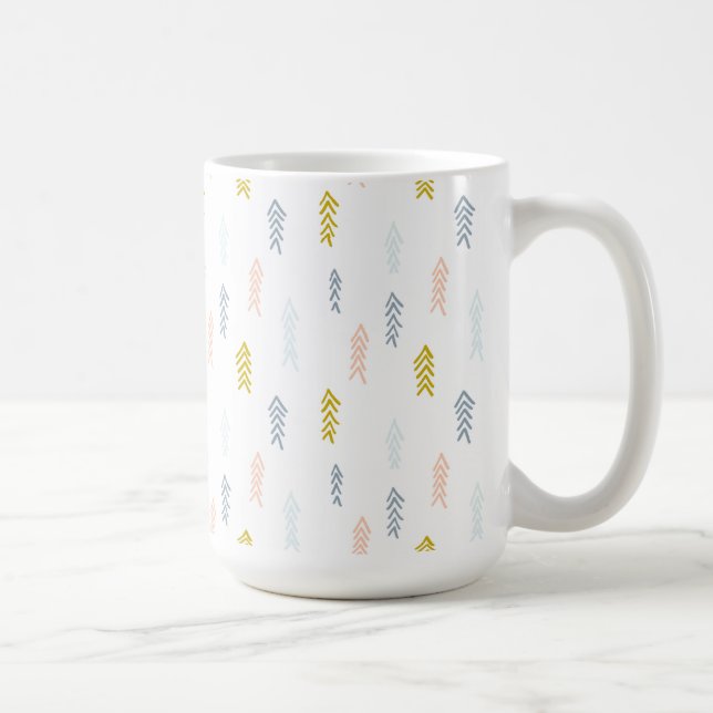Mug Aquarelle douce Chevron Motif (Droite)