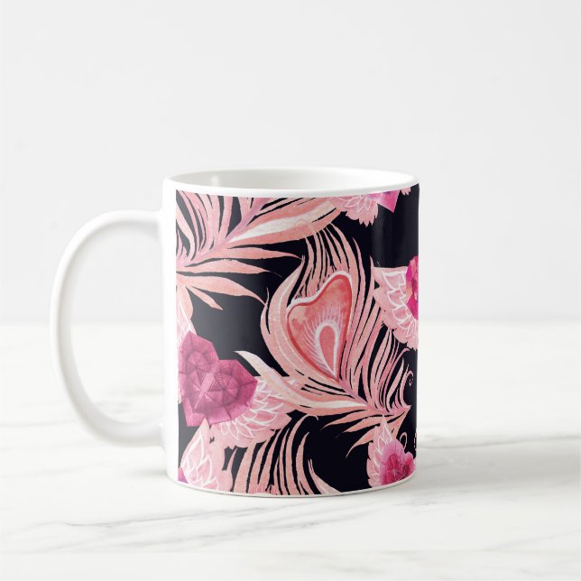 Mug Aquarelle douce et transparente Motif de Valentine (Gauche)
