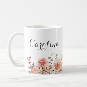 Mug Aquarelle Dusty Rose Nom floral