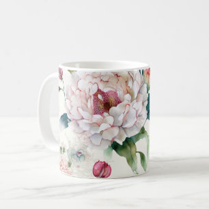 Mug Aquarelle élégante délicate motif asiatique floral