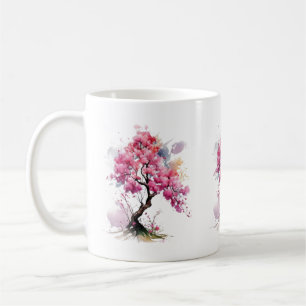 Mug Aquarelle en fleurs complètes Sakura Cherry Blosso