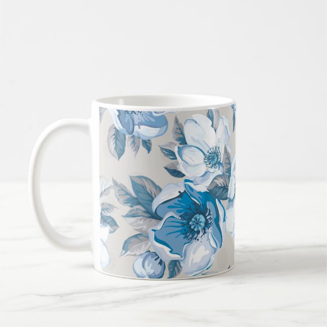 Mug Aquarelle en fleurs de cerisier : Pommier sans cou (Gauche)