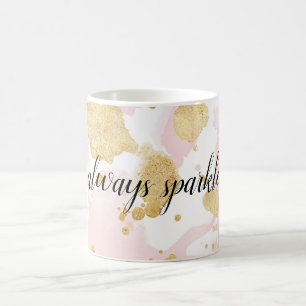 Mug Aquarelle en or rose pâle brillant