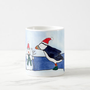 Mug Aquarelle et encre mignonnes de macareux