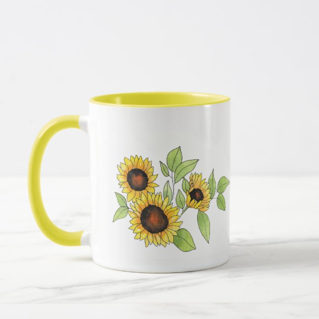 Mug Aquarelle et Plume (Gauche)