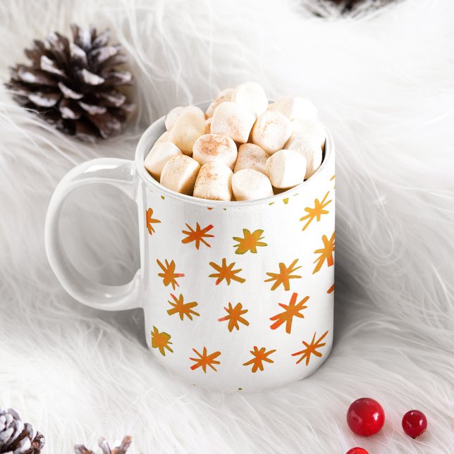 Mug Aquarelle étoiles - orange (Créateur téléchargé)