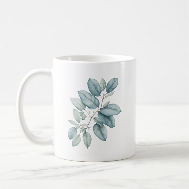 Mug Aquarelle Eucalyptus (Gauche)
