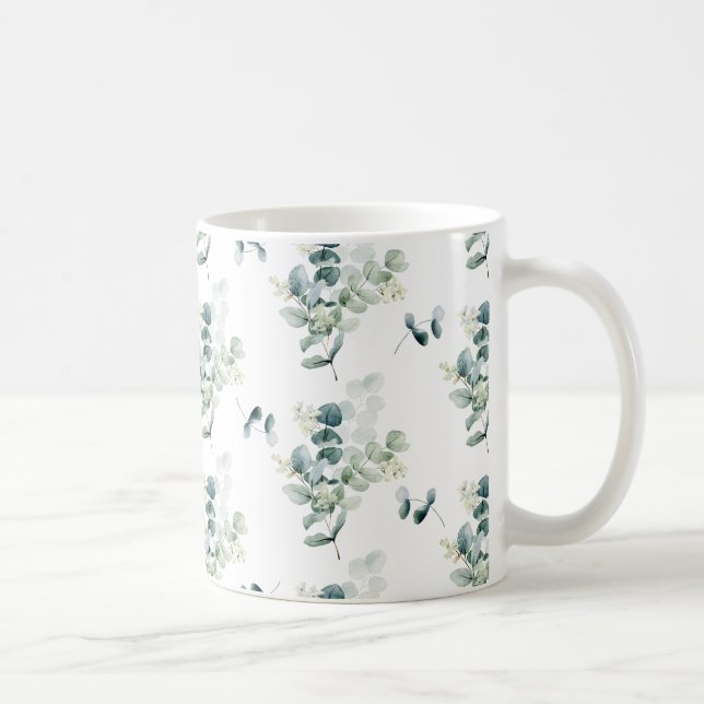 Mug Aquarelle eucalyptus feuilles (Droite)