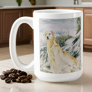 Mug Aquarelle Fière Golden Retriever Chien Personnalis