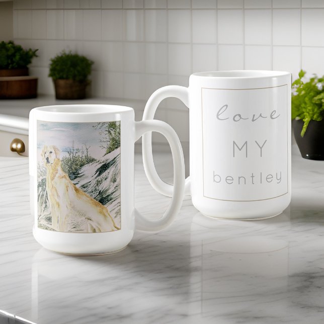 Mug Aquarelle Fière Golden Retriever Chien Personnalis (Créateur téléchargé)