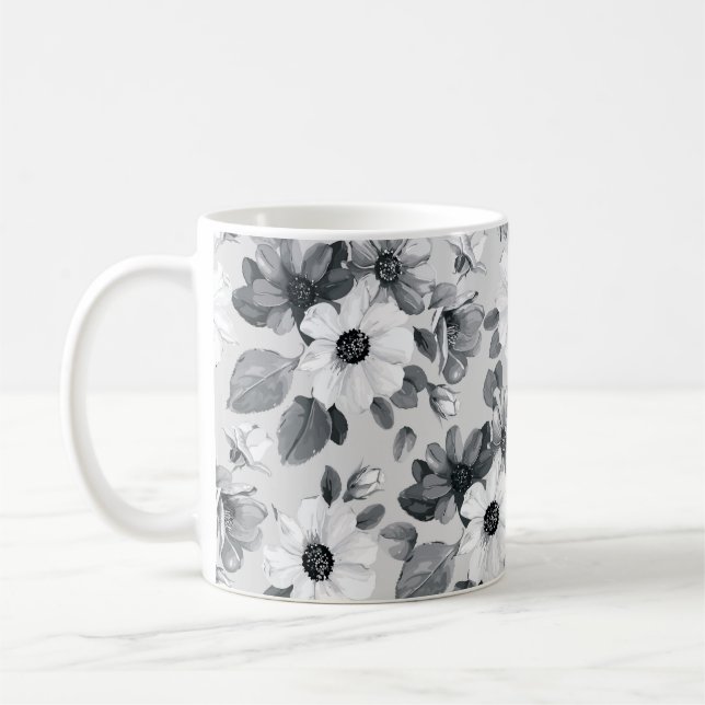 Mug Aquarelle fleur sauvage - Illustration Vintage (Gauche)
