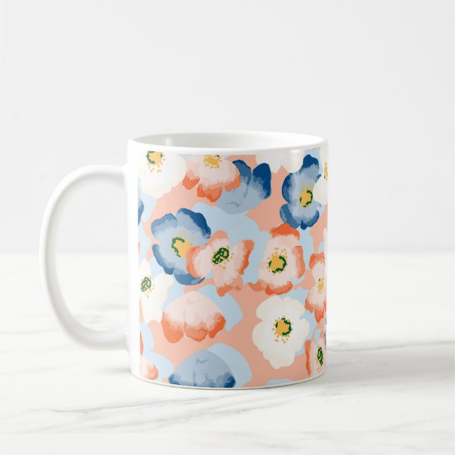 Mug Aquarelle Fleurs minuscules : Motif Vintage (Gauche)