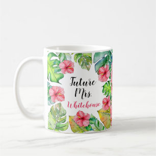 Mug Aquarelle Floral Avenir tropical Mme.