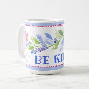 Mug Aquarelle Floral Pastel SOIS GENTIL Nom