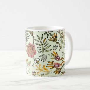 Mug Aquarelle Florale Fleurs d'abeille Élégante Modern