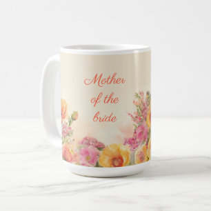 Mug Aquarelle florale Mère de la mariée