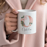 Mug Aquarelle florale - O<br><div class="desc">Offrez cette magnifique tasse en cadeau à votre fête de mariage,  à votre mère ou à votre ami! !</div>