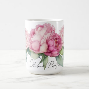 Mug Aquarelle florale rose pis rose roses roses