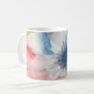 Mug Aquarelle florale Thé au café